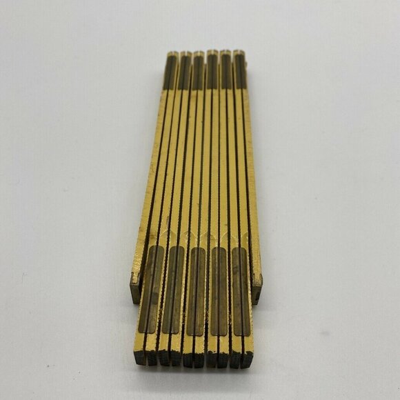 Vintage New Britain Folding Wooden Extension Ruler M-206‎ Carpenter Tool 40s-60s - Picture 8 of 9